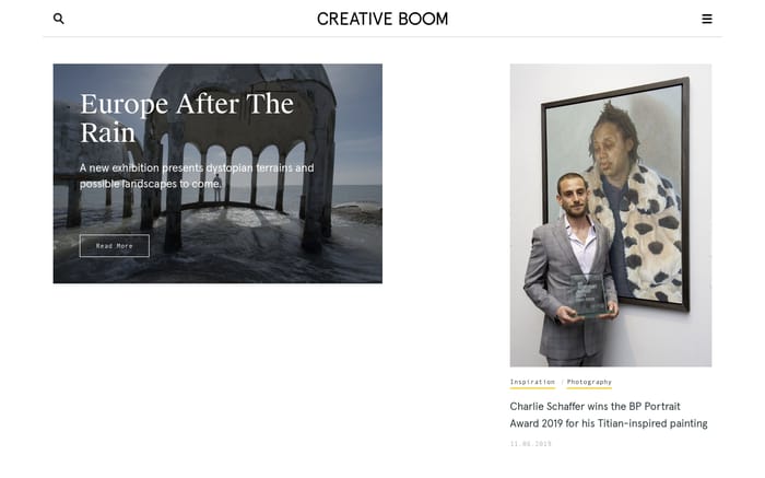 Creative Boom website preview