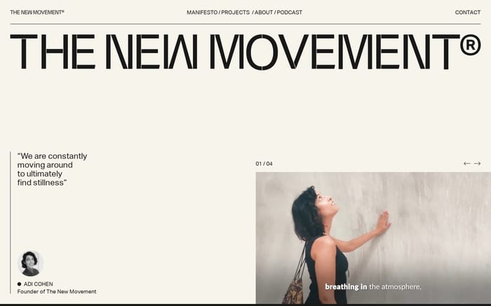 The new movement website preview