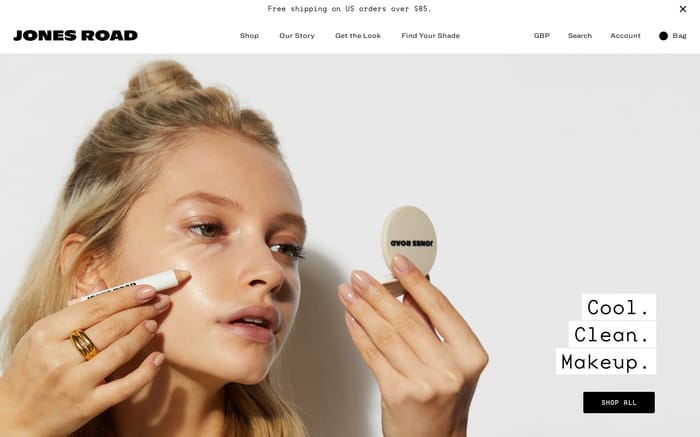 Jones Road Beauty website preview