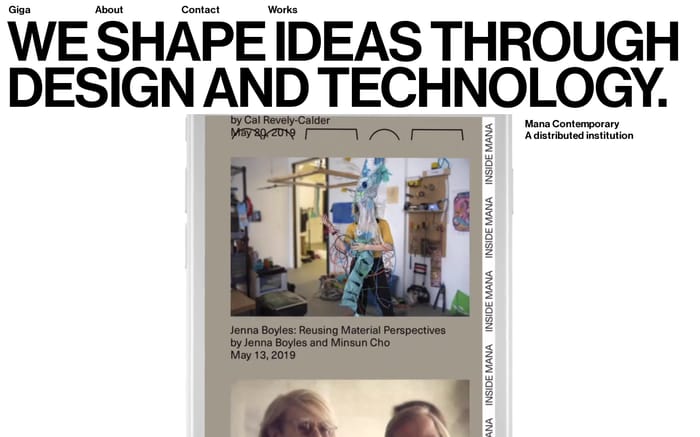 We shape ideas through design and technology website preview