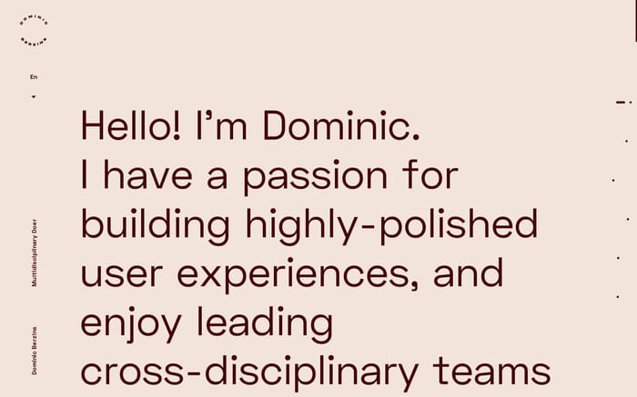 Dominic Berzins website preview