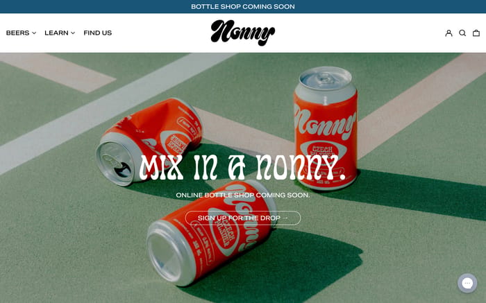 Nonny beer website preview