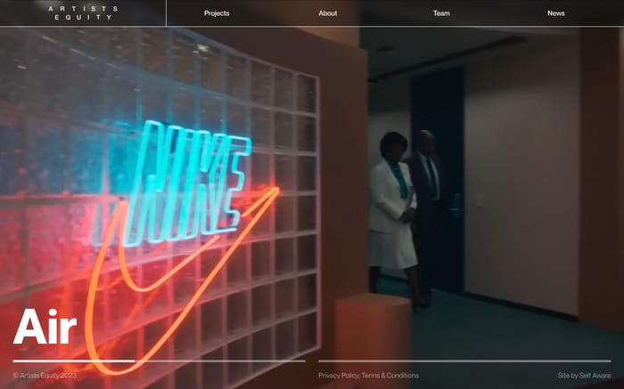 Artists Equity website preview