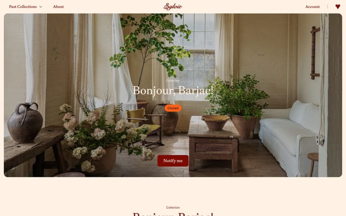 Sylvie website preview