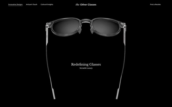 The Other Glasses website preview
