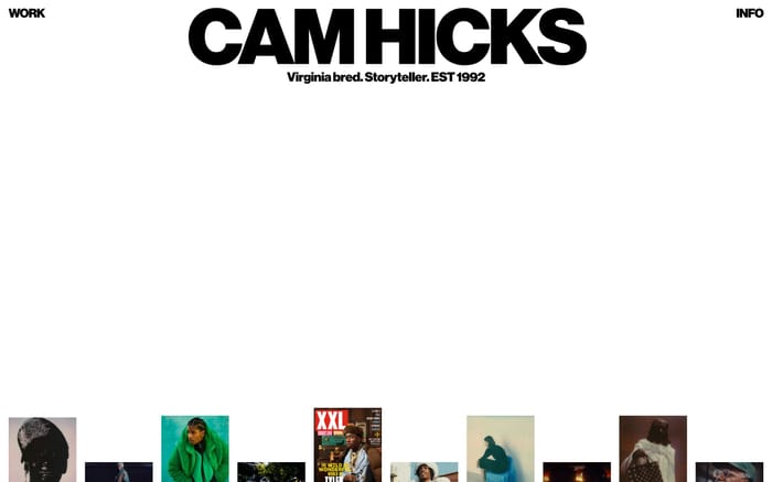 Cam Hicks website preview