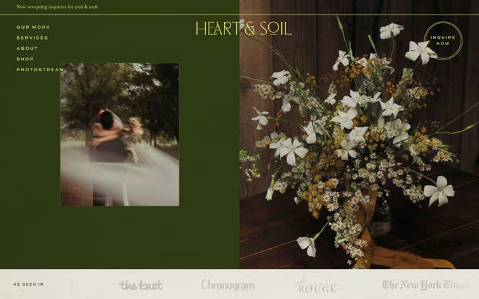 Heart & Soil Flowers website preview