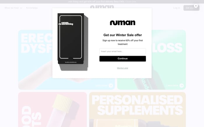 Numan website preview