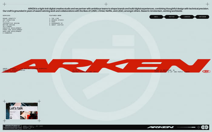 Arken Studio website preview