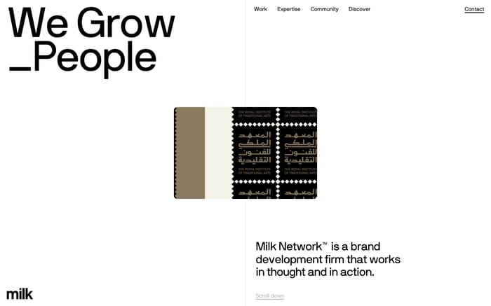 Milk Network website preview