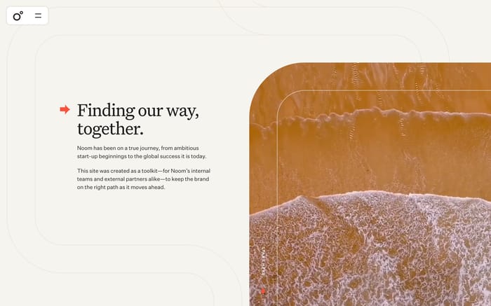 Noom Brand Hub website preview