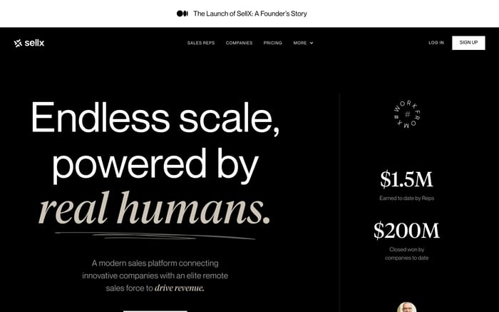SellX website preview