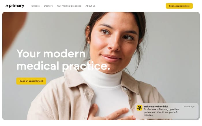 Primary website preview