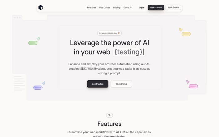 Bytebot website preview