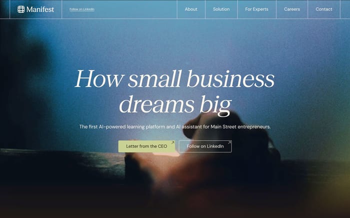 Manifest website preview
