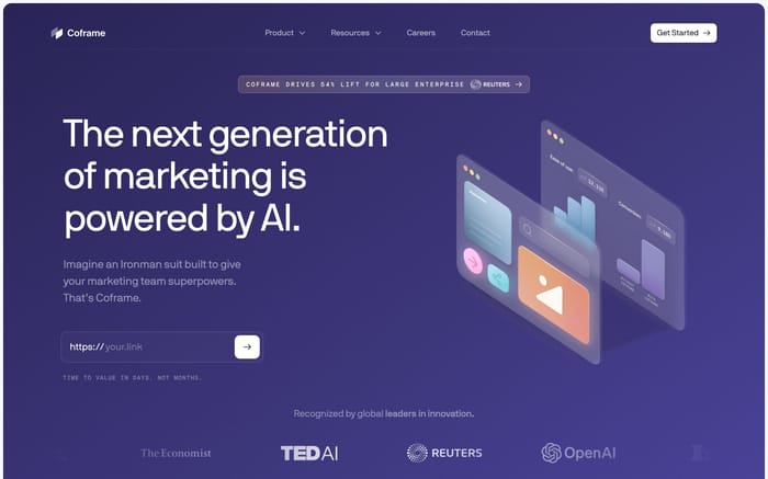 Coframe website preview