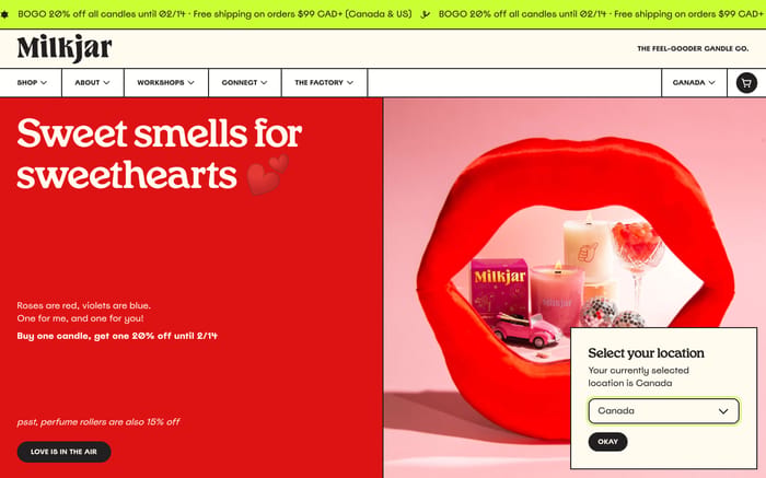 MilkJar website preview