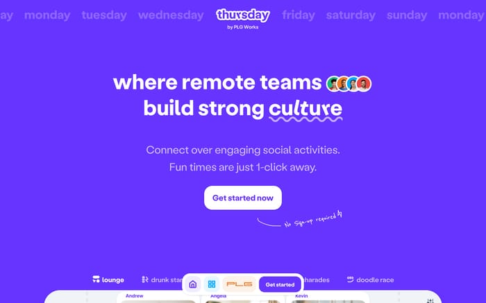 Thursday website preview