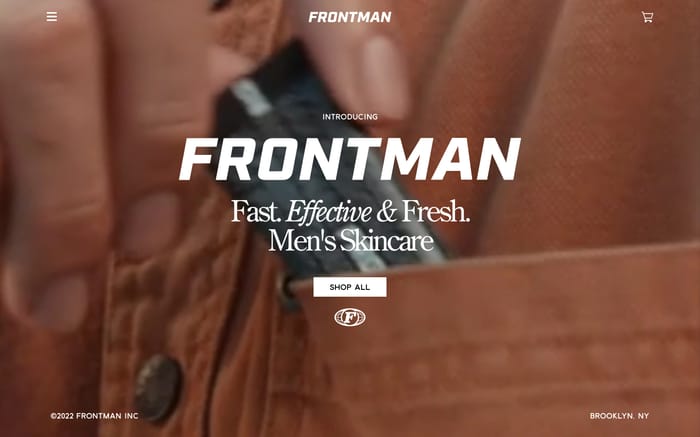 Frontman website preview