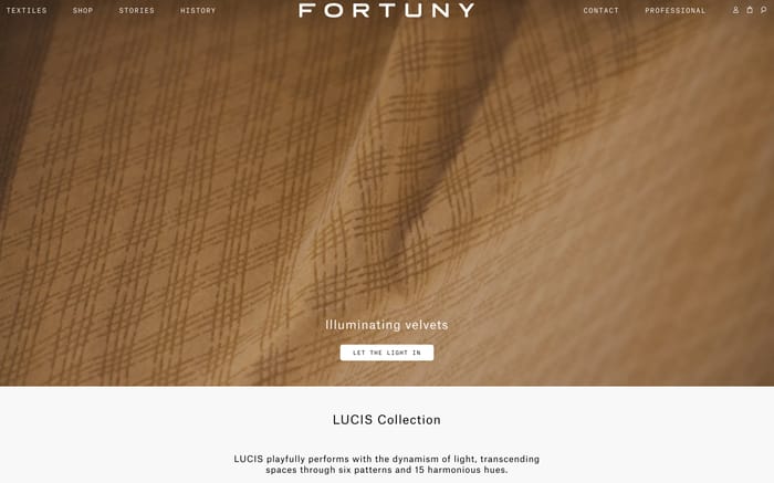 Fortuny website preview