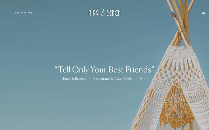 Nikki Beach website preview