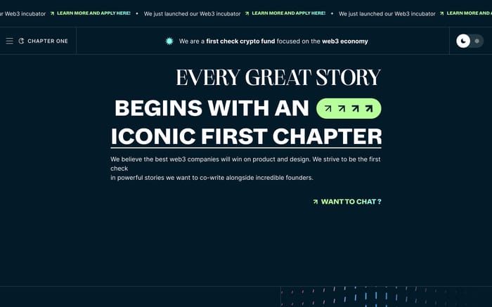 Chapter one website preview