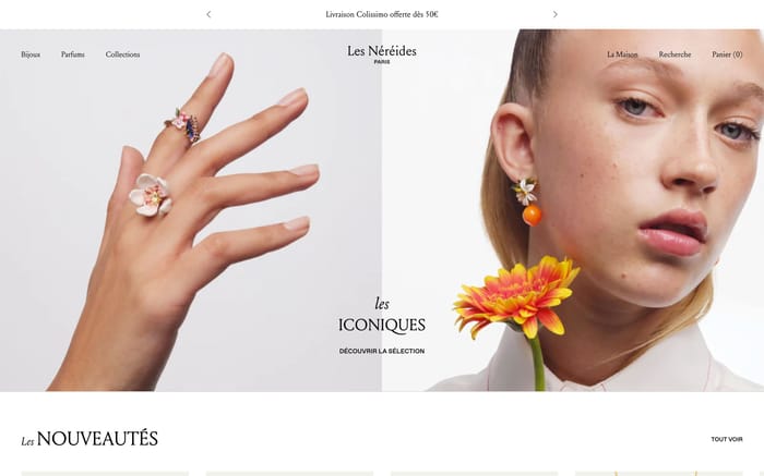 Les Néréides website preview