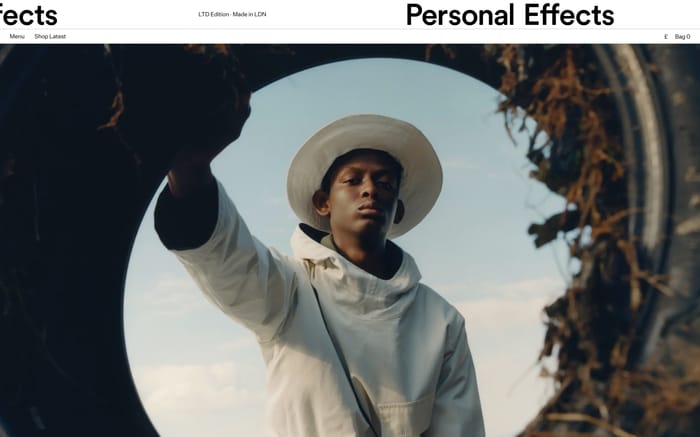 Personal effects website preview