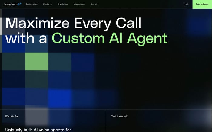 Transform9 website preview