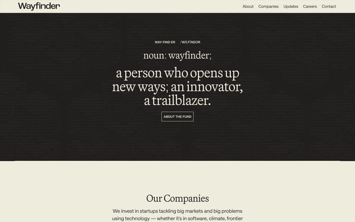 Wayfinder Ventures website preview