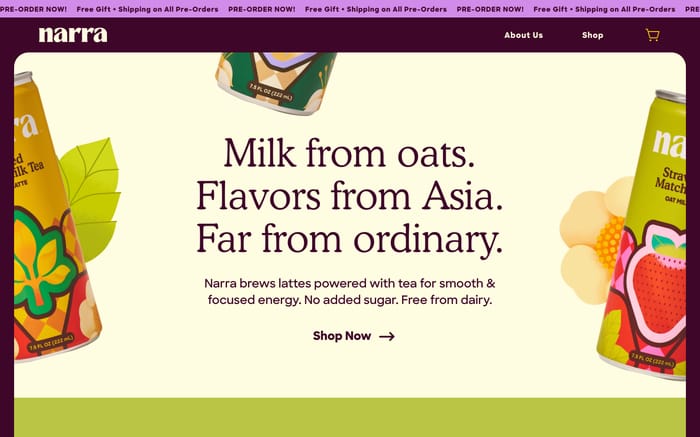 Narra website preview