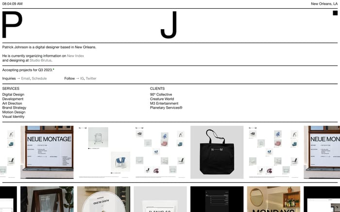 Patrick Johnson website preview