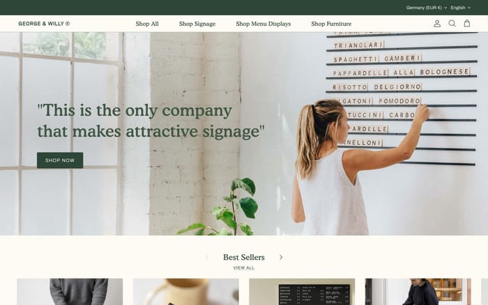George and Willy website preview