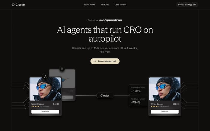 Cluster website preview