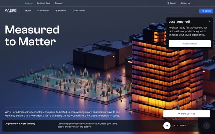 WyseMeter website preview