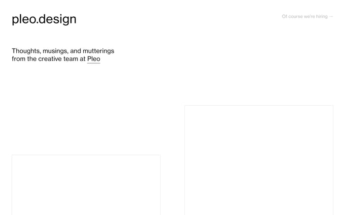 Pleo design website preview