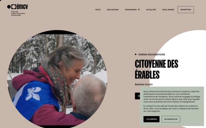 ÉMCV website preview