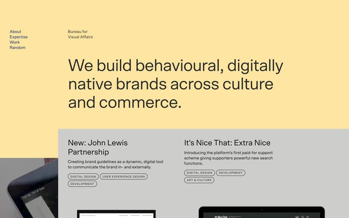 Bureau for Visual Affairs website preview
