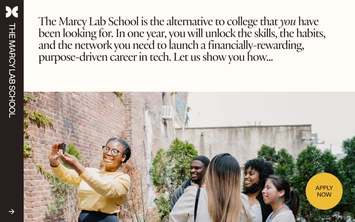 The Marcy Lab School website preview