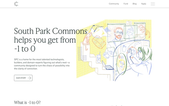 South Park Commons website preview