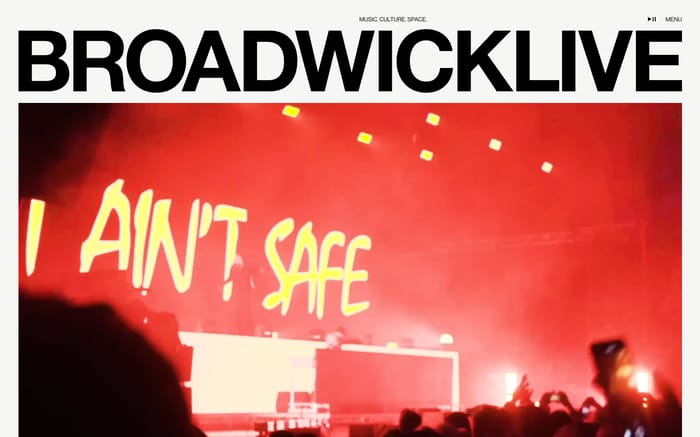 Broadwick Live website preview