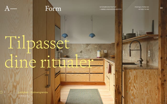 A-Form website preview