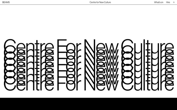The Beams website preview