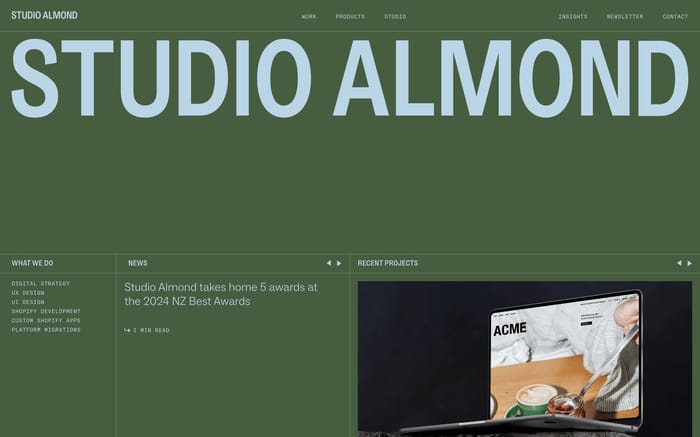 Studio Almond website preview