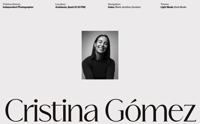 Cristina Gomez website preview