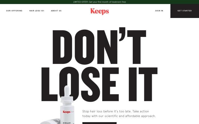 Keeps website preview