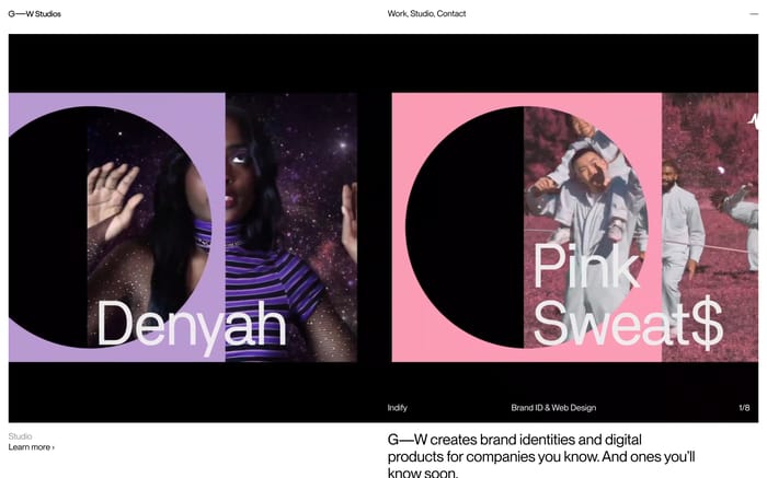 G—W Studios website preview
