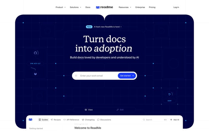 ReadMe website preview