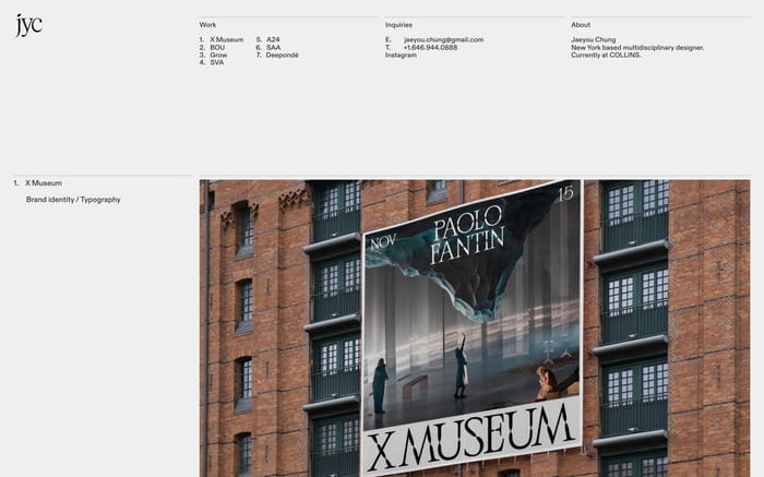Jaeyou Chung website preview