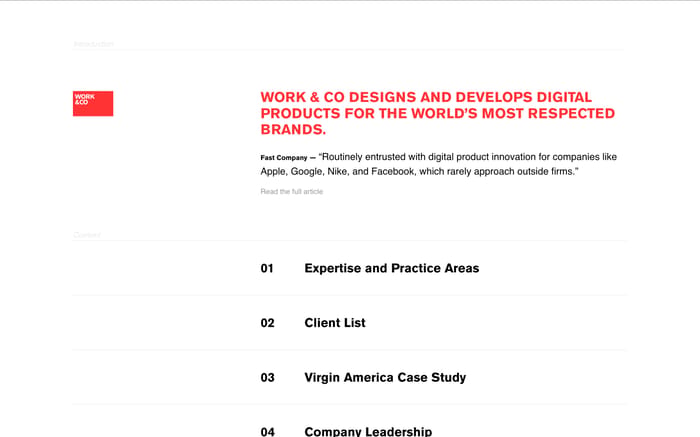 Work & Co website preview